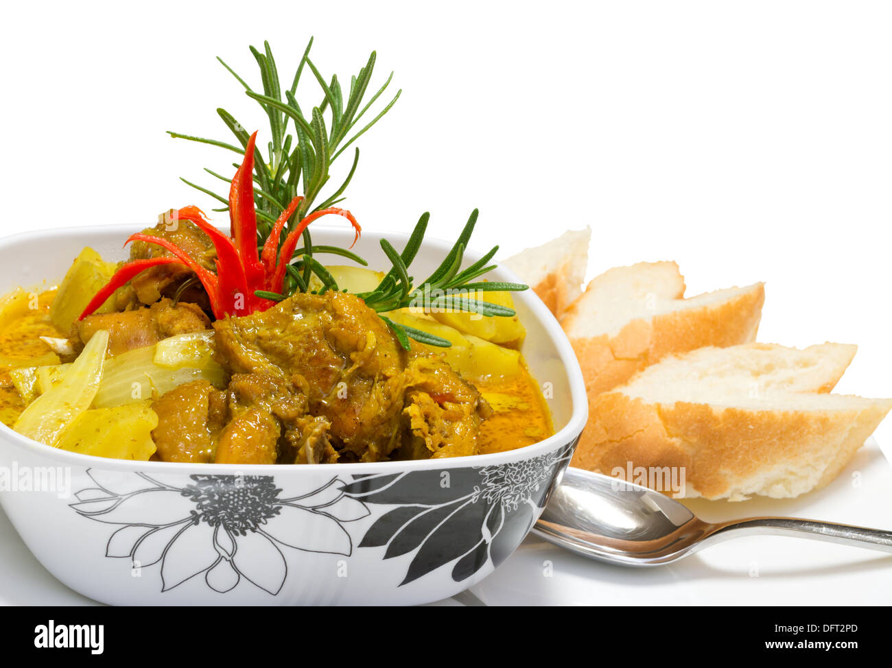 Chicken Curry, Chicken stew, curry, chicken, spicy foods, Southeast Asia food, Asia Food, Caribbean food, India food Stock Photo