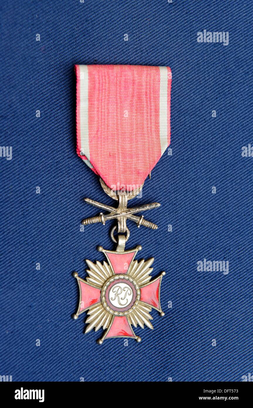 Cross of Military Merit Krzyz Zaslugi. Poland Stock Photo