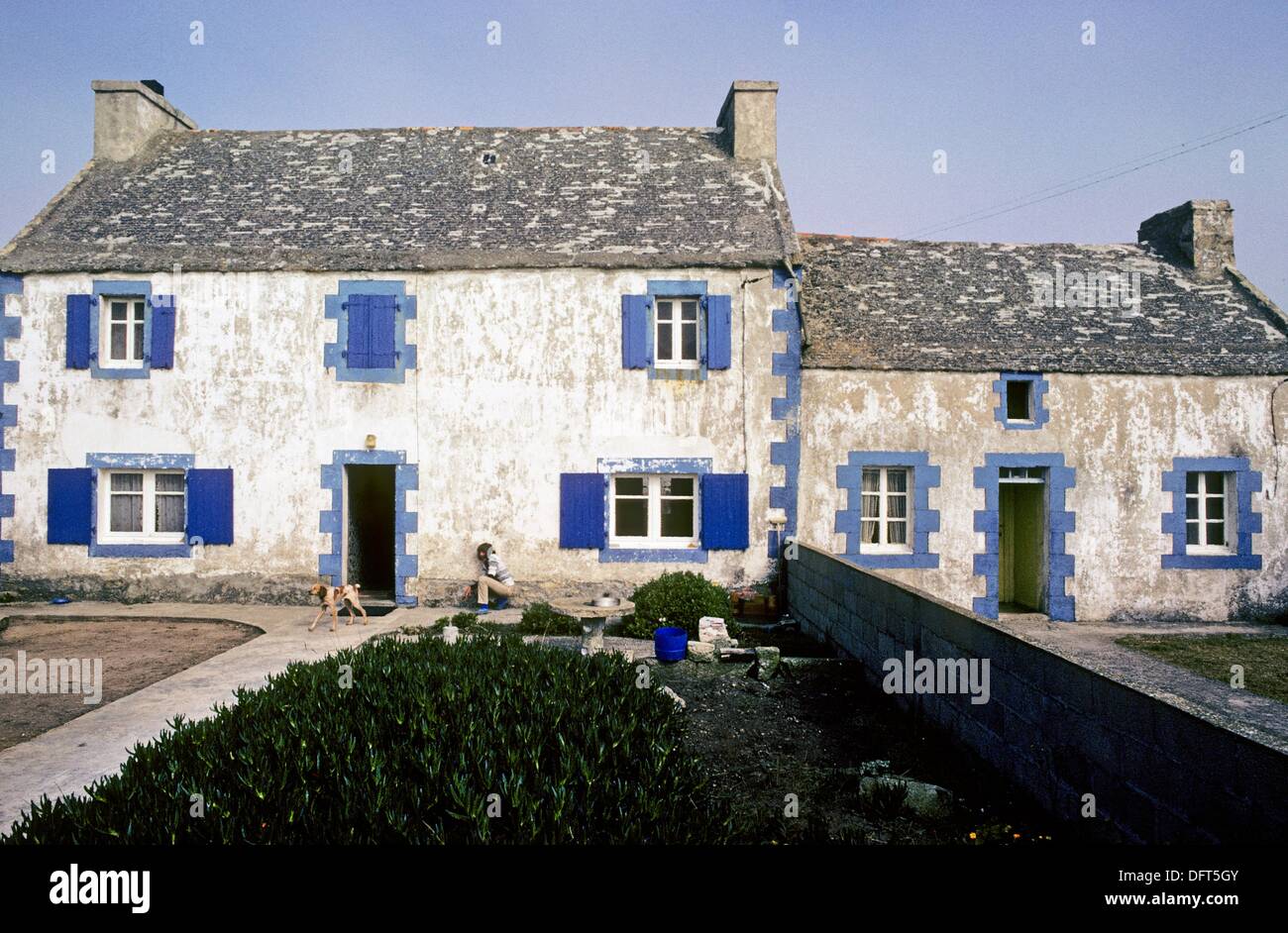 Lampaul village, Island of Ouessant, Finistère, Brittany, Atlantic Coast, France Stock Photo
