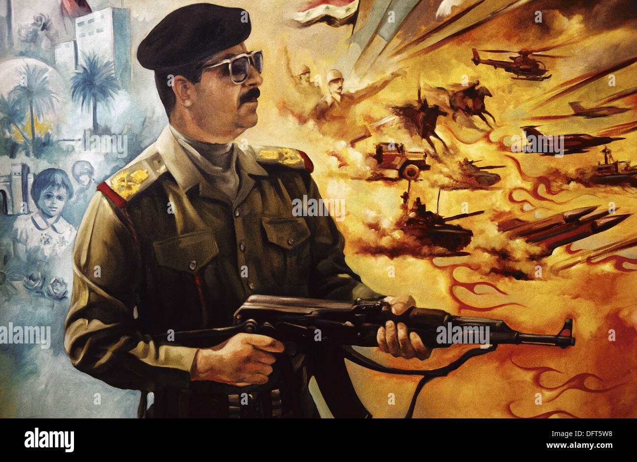 Saddam Hussein´s propaganda poster. Bagdad. Iraq Stock Photo - Alamy Saddam Hussein´s propaganda poster. Bagdad. Iraq Stock Photo - Alamy