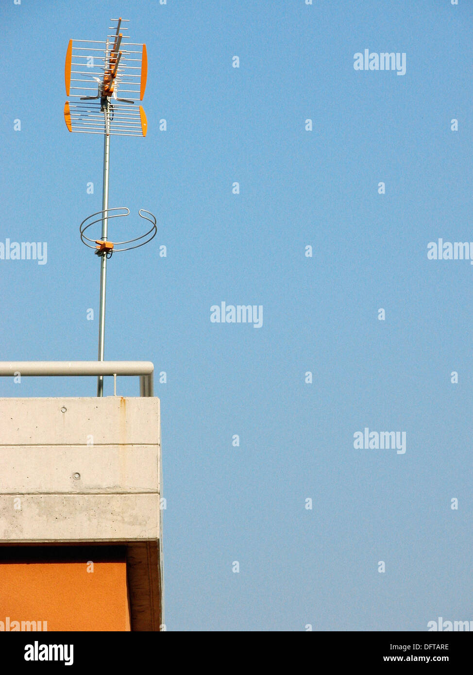 Roof with antenna Stock Photo Alamy