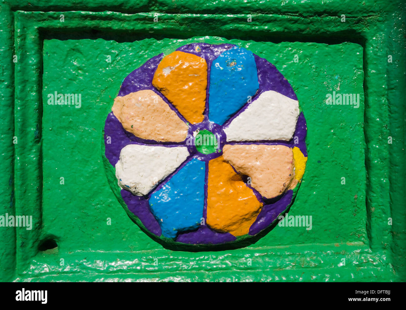 Architectural detail. San Juan Bautista church. San Juan Chamula