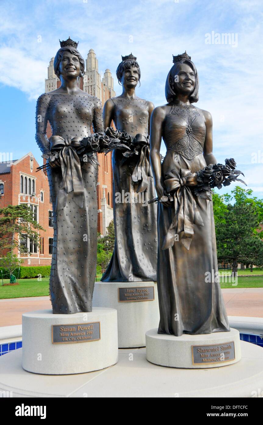 Miss America Statues on Oklahoma City University Campus Stock Photo - Alamy