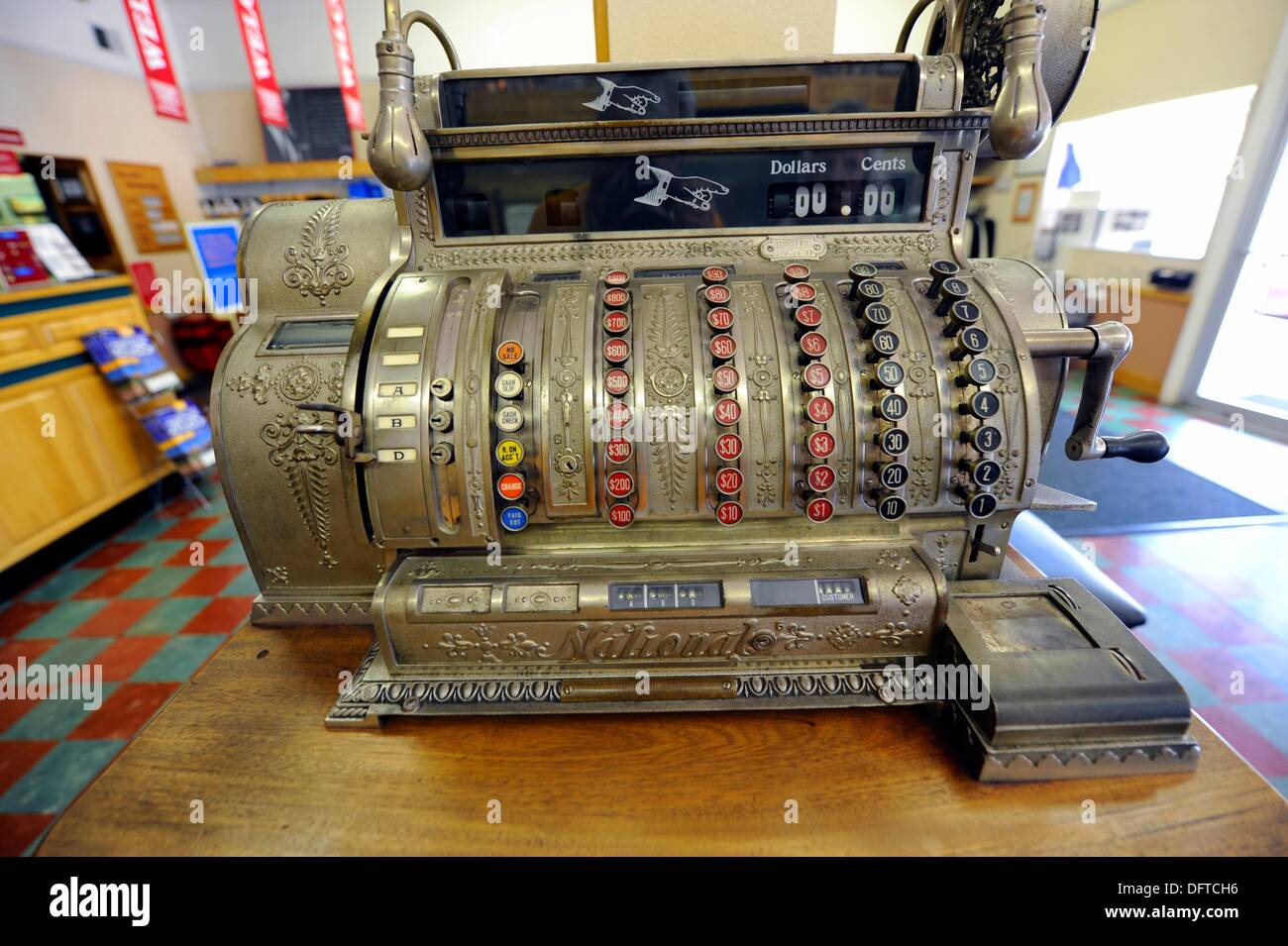 Antique Cash Register Wal-mart Visitors Center Walton 5 and 10 Bentonville Arkansas - Stock