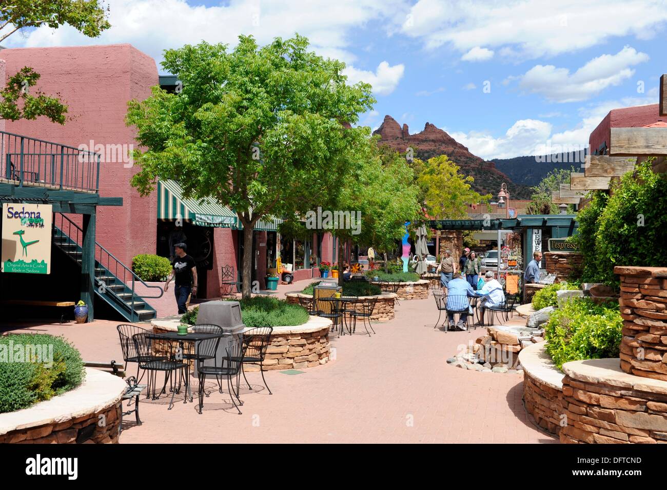 Shopping Area Sedona Arizona Stock Photo Alamy