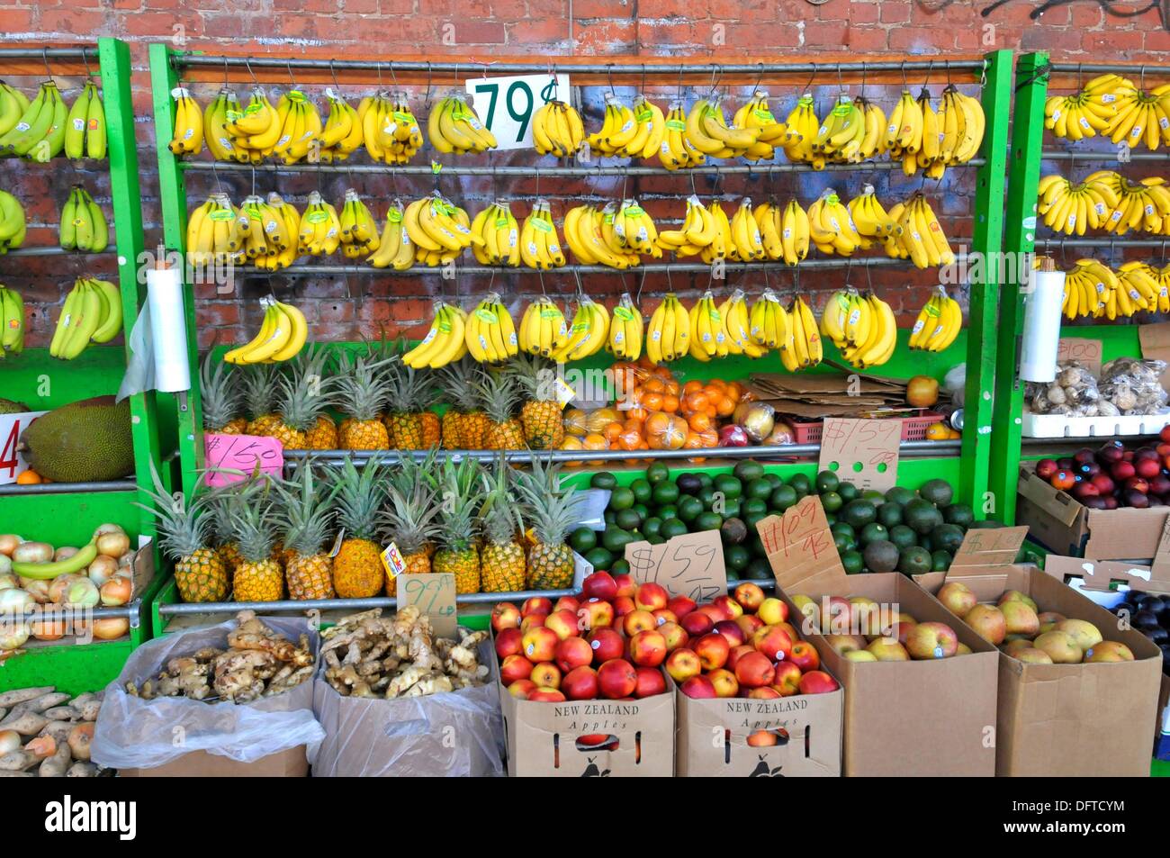Fruits and Vegetables Display Chinatown Area Honolulu Hawaii Oahu Pacific Ocean Stock Photo Alamy