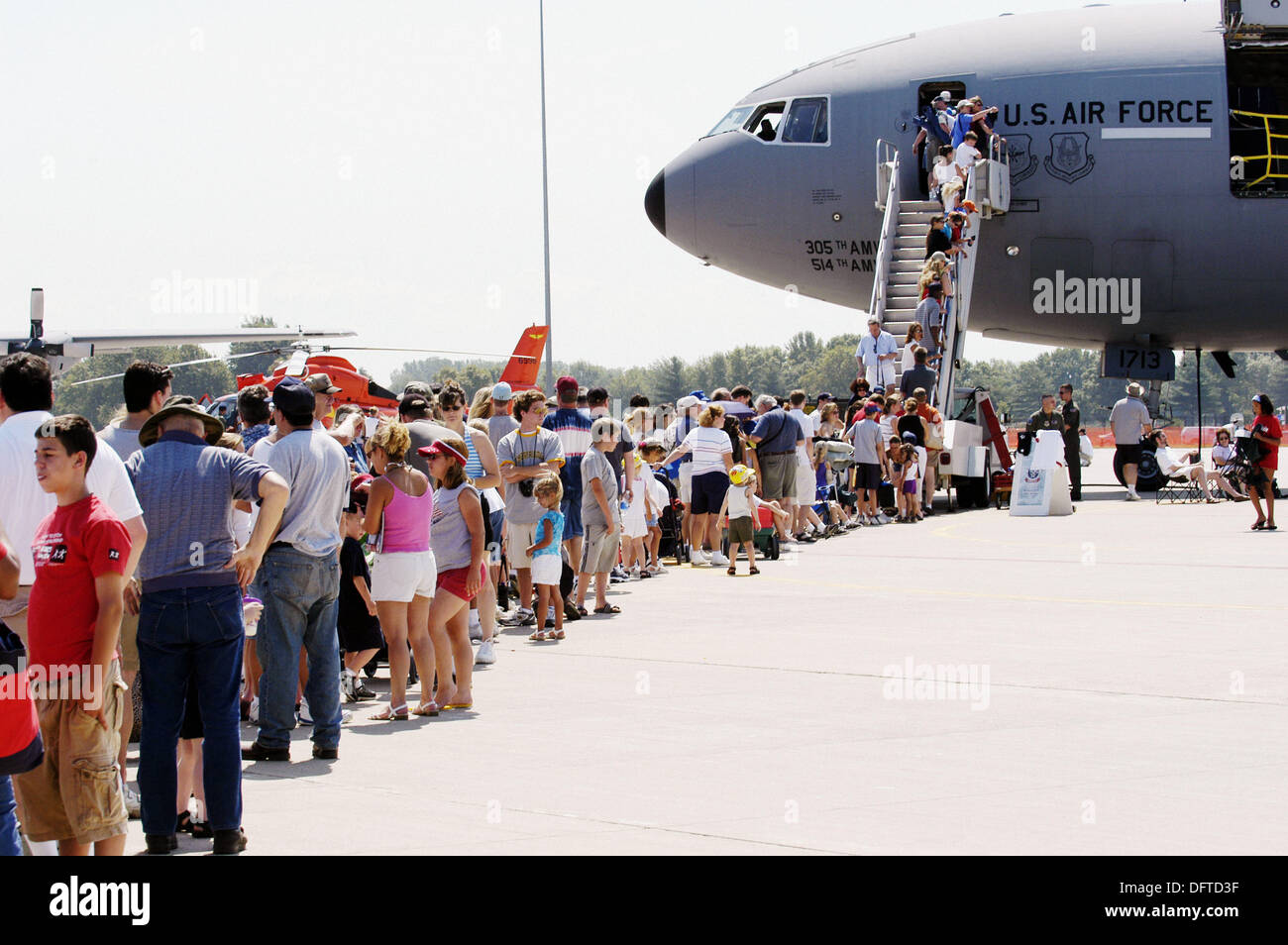 Queue to visit a KC10 Extender aircraft. Selfridge Air Force Base, Mt
