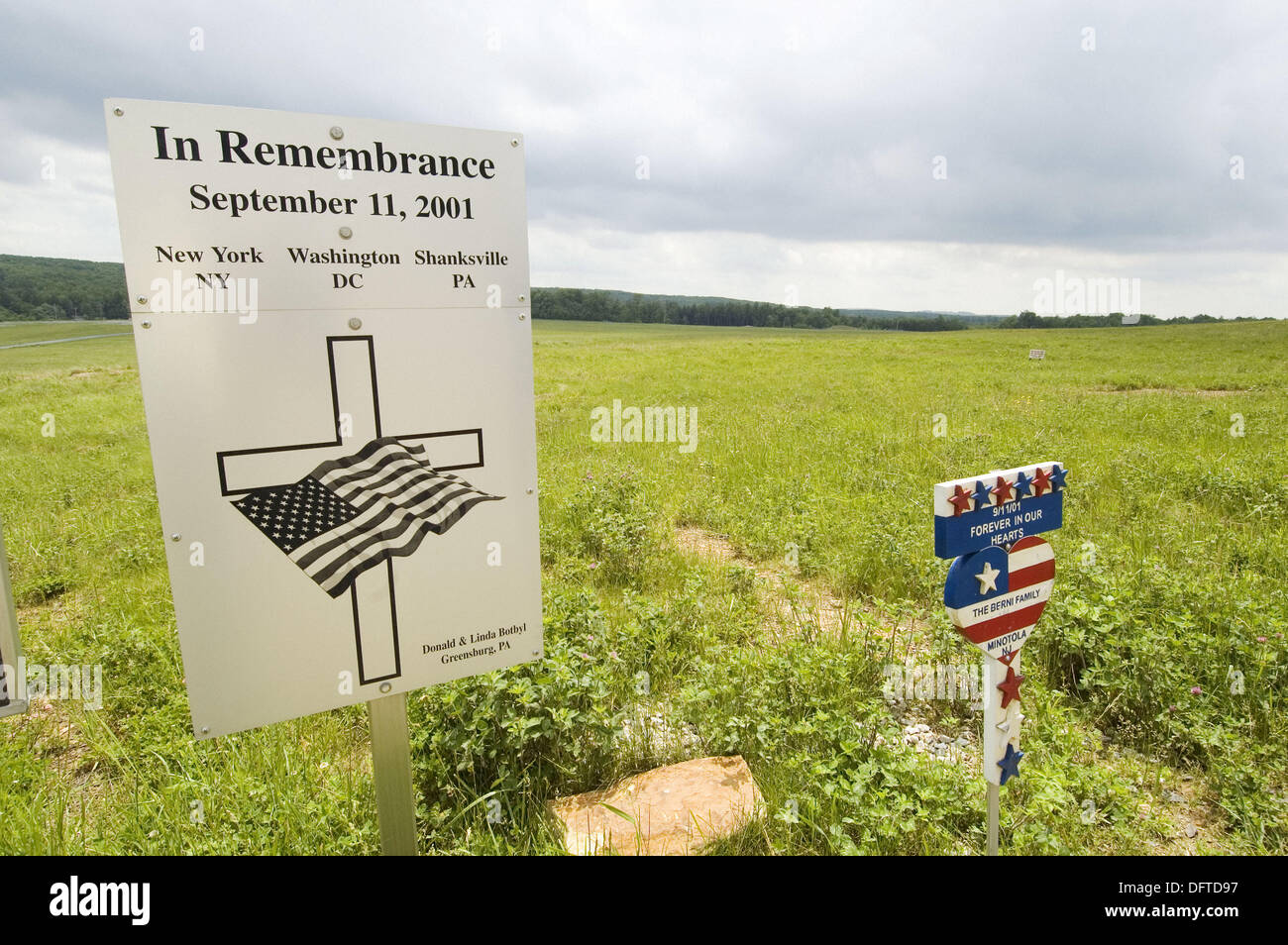 Crash site of flight 93 the air plane that was high jacked on 911 and