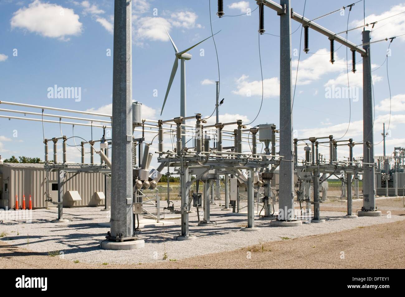 Agricultural Wind Farm farms turbine produces energy in wind