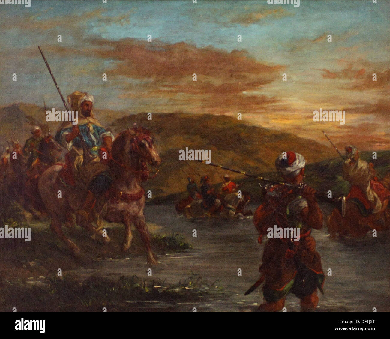 Eugene delacroix crossing ford in morocco 1858 orsay museum paris hi
