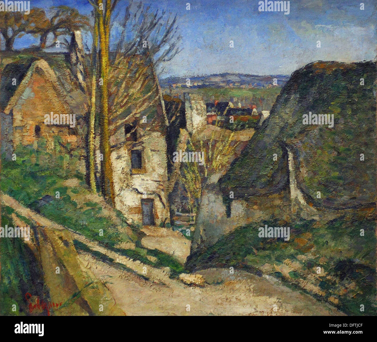 Paul CÉZANNE - The Hanged Man's House - 1873 - Orsay Museum Paris Stock Photo
