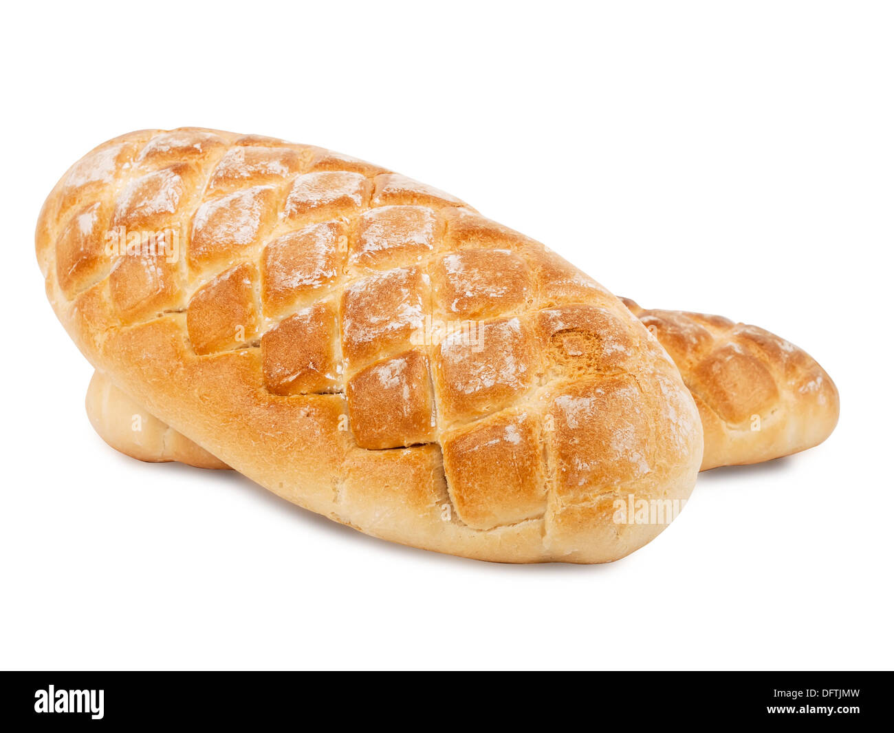 fresh bread isolated on white background Stock Photo - Alamy