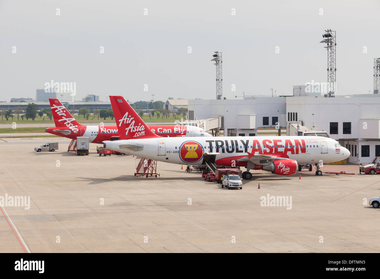 Air Asia Airplanes Thailand Stock Photo Alamy