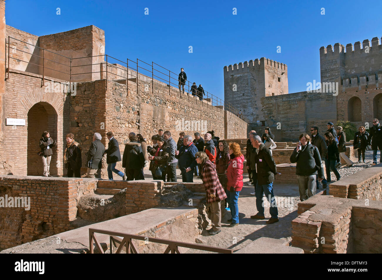 Alcazaba, Military quarter, Alhambra, Granada, Region of Andalusia, Spain, Europe Stock Photo
