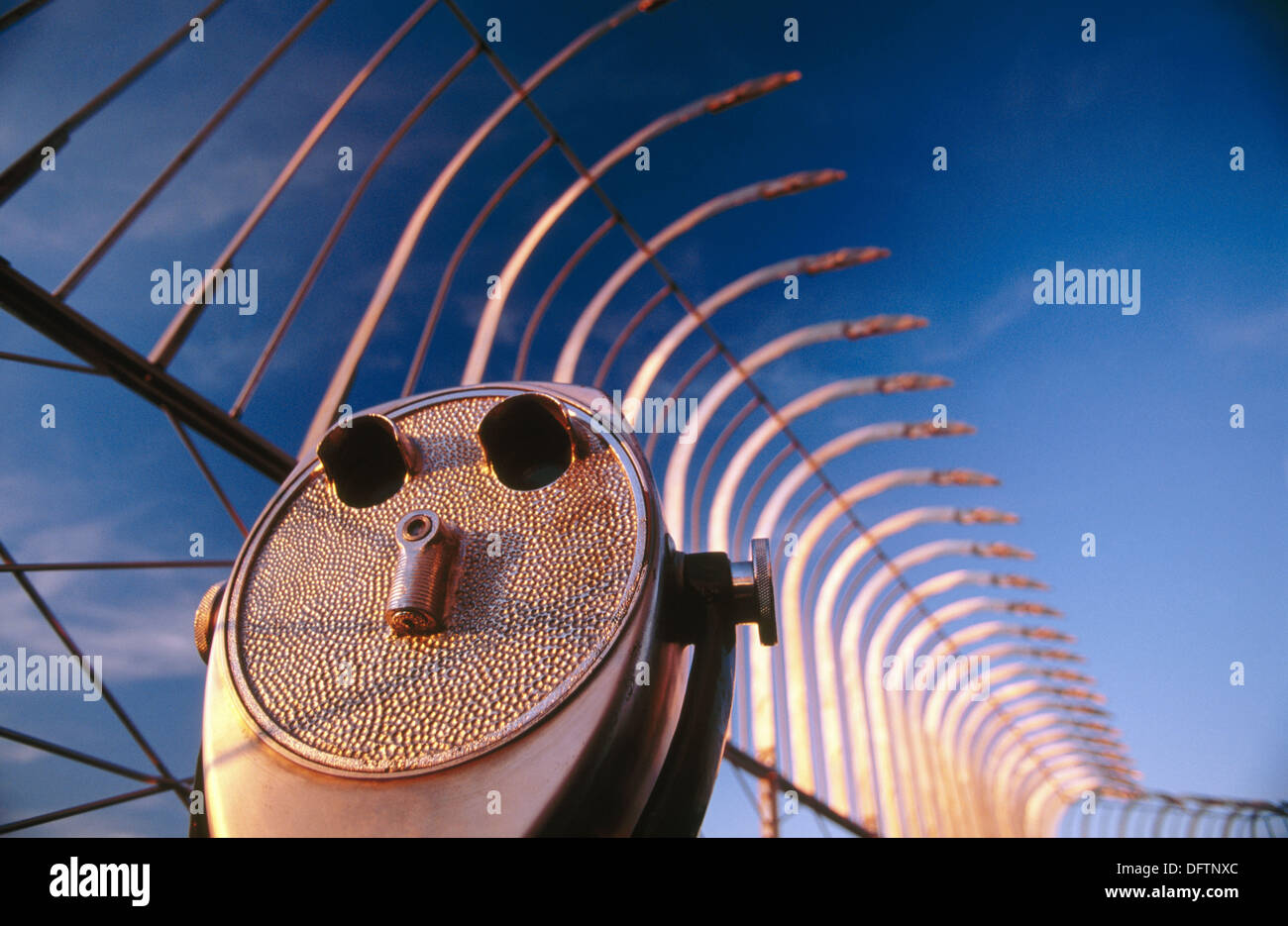 Coinoperated binocular on observation deck of the Empire State