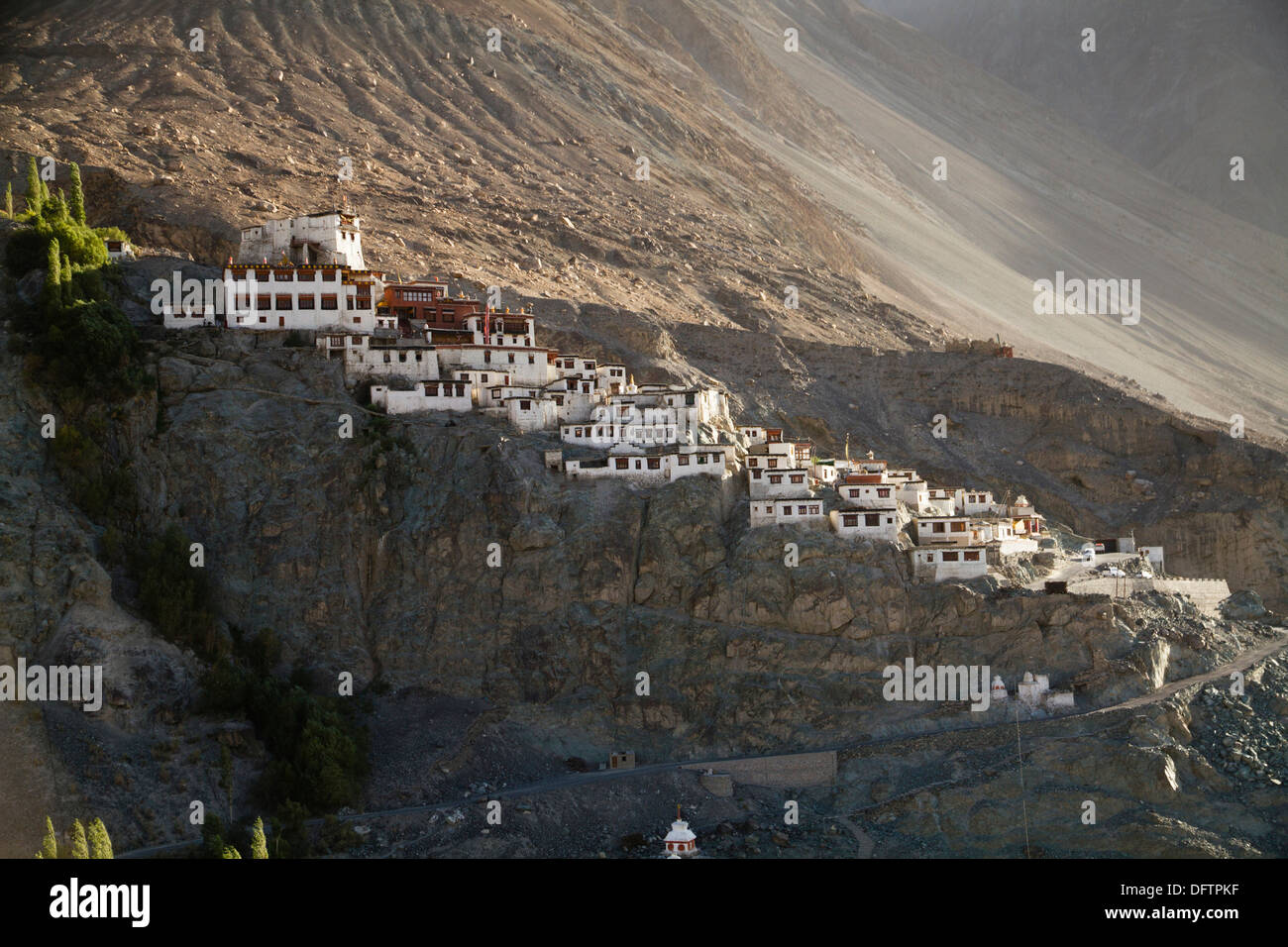 Diskit Monastery or Deskit Gompa, Nubra Valley, Ladakh, Jammu and Kashmir, India Stock Photo