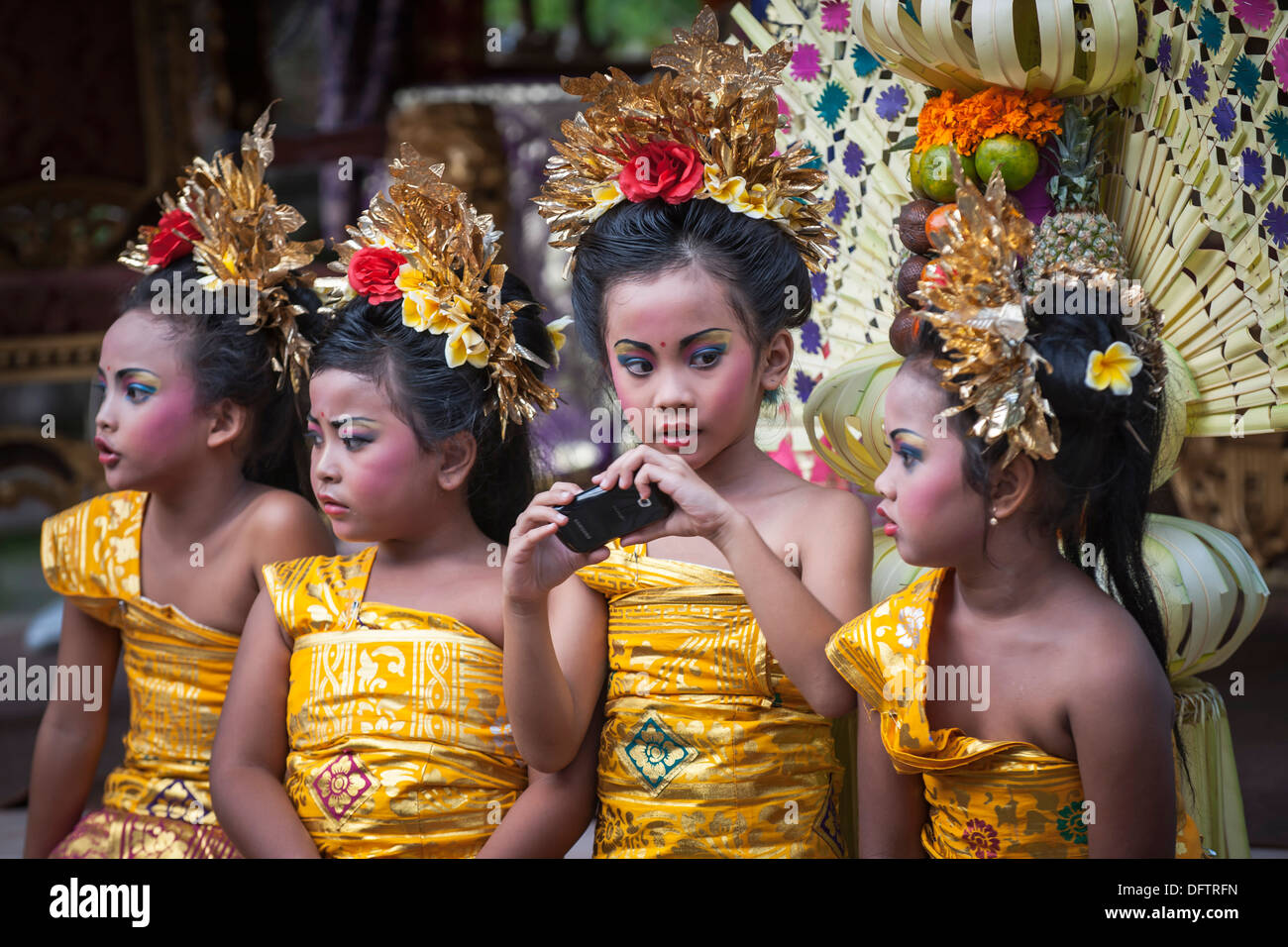Girls at a Barong dance, Ubud, Bali, Indonesia Stock Photo: 61396265 ...