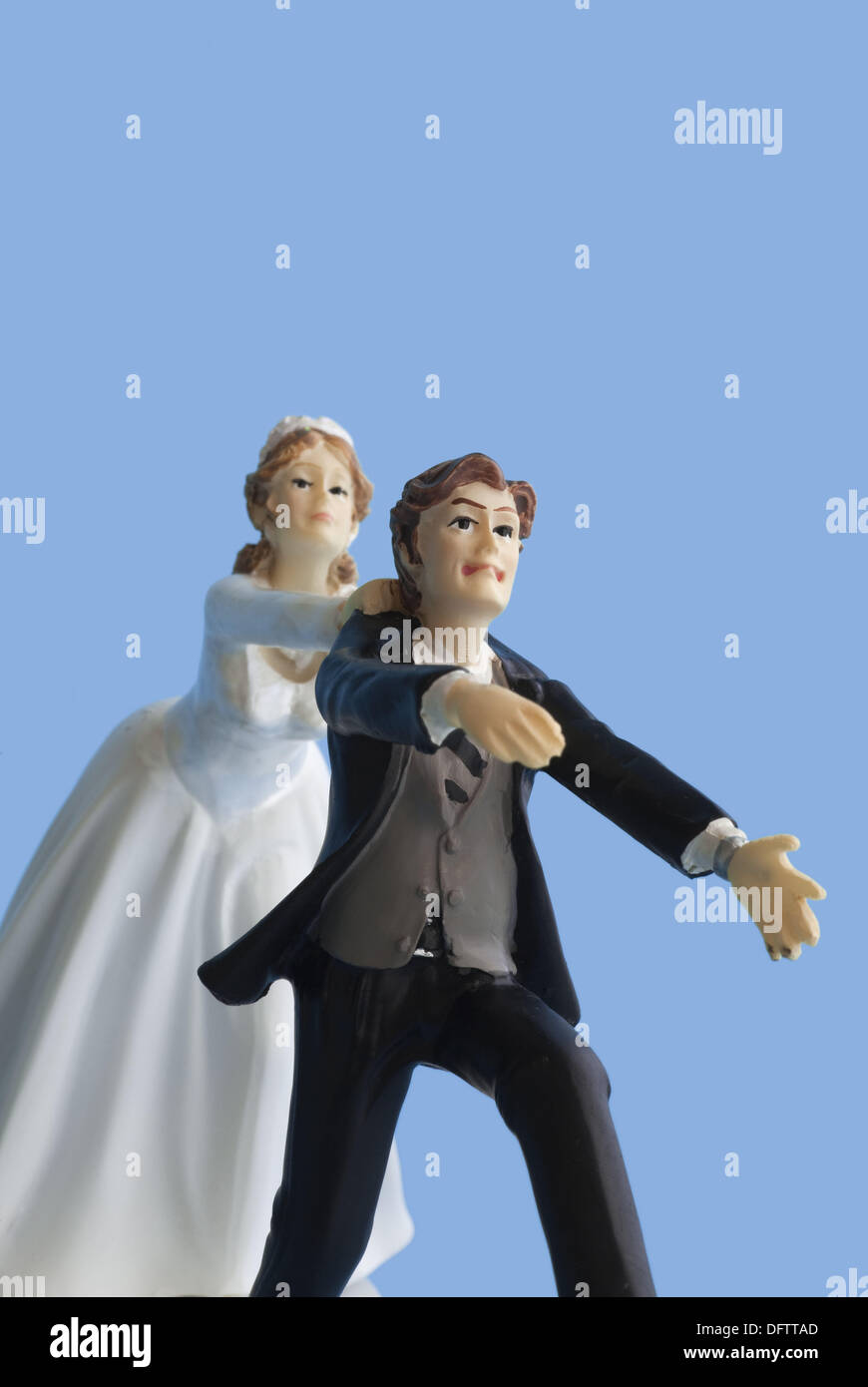Bride and groom cake toppers Stock Photo Alamy