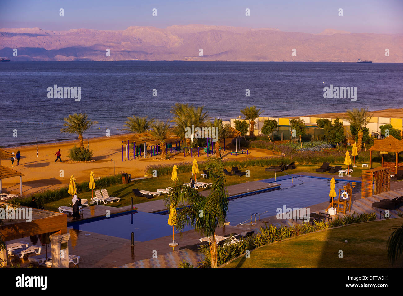 Radisson Blu Tala Bay Resort on the Gulf of Aqaba, Red Sea, near Aqaba,  Jordan Stock Photo - Alamy