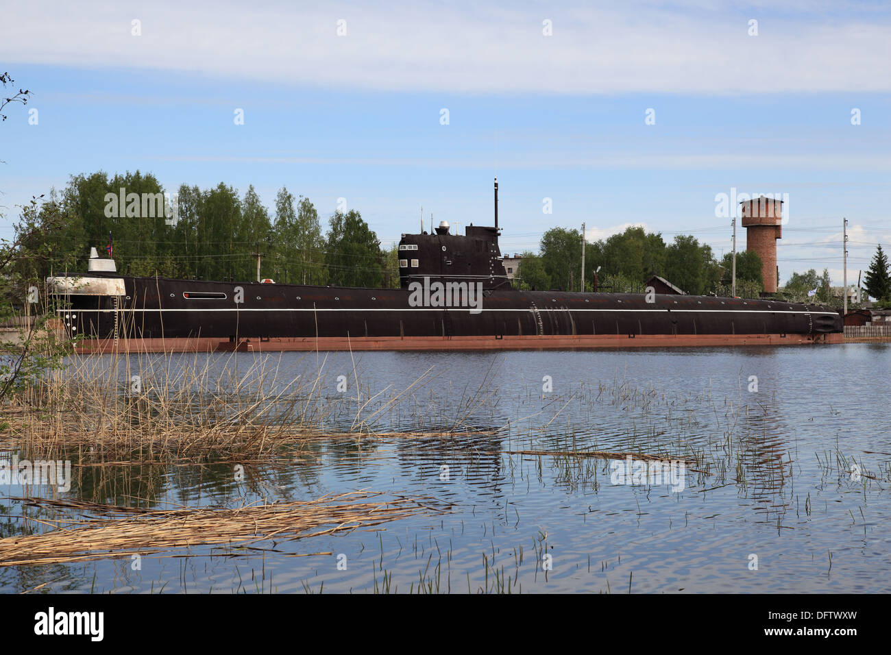 The Russian submarine costs in port Stock Photo Alamy