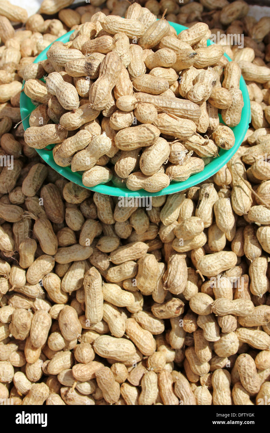 Ground Nuts For Sale At A Ghanaian Market Stock Photo