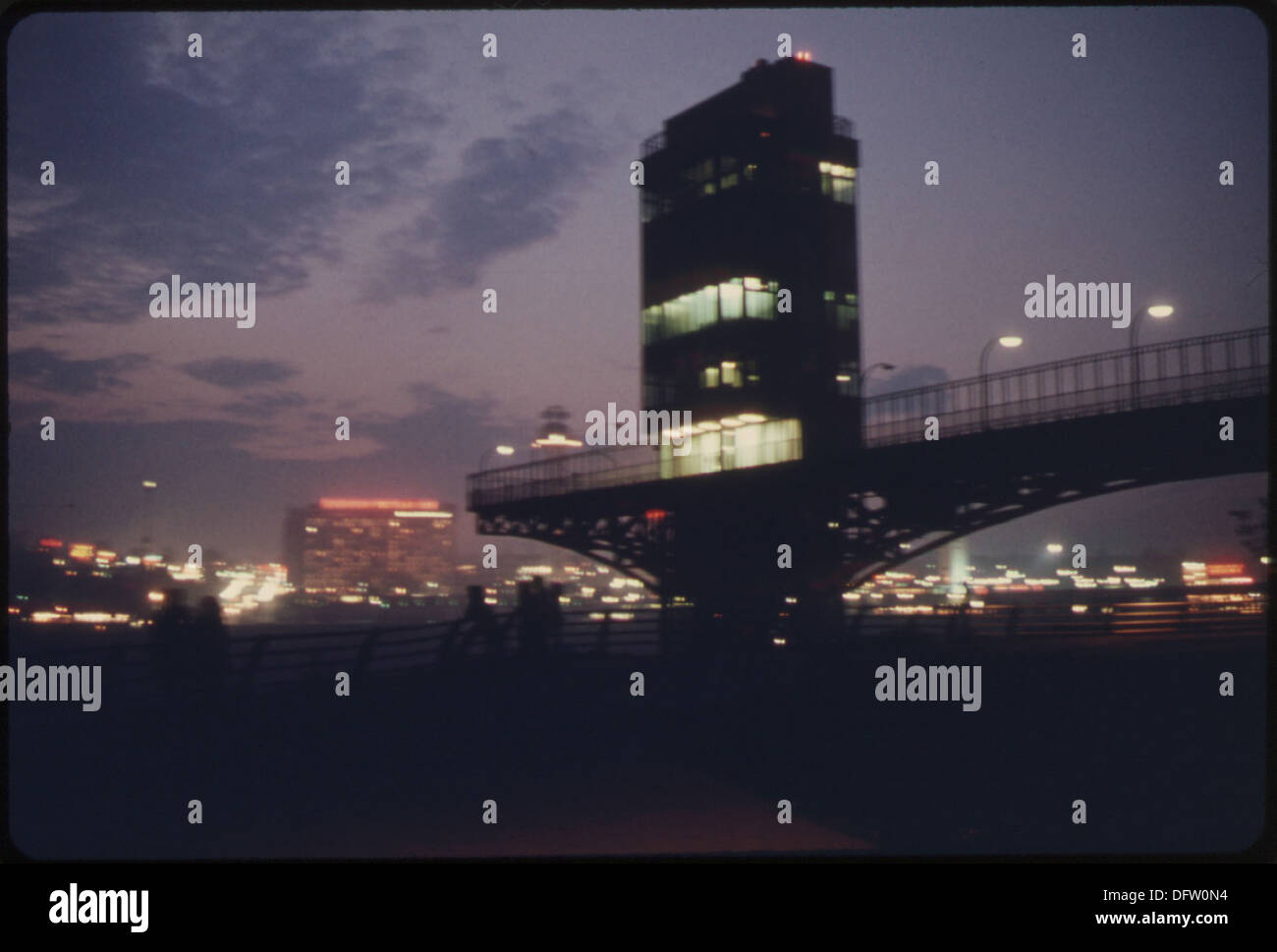 PROSPECT POINT OBSERVATION TOWER OVERLOOKING NIAGARA FALLS ON THE