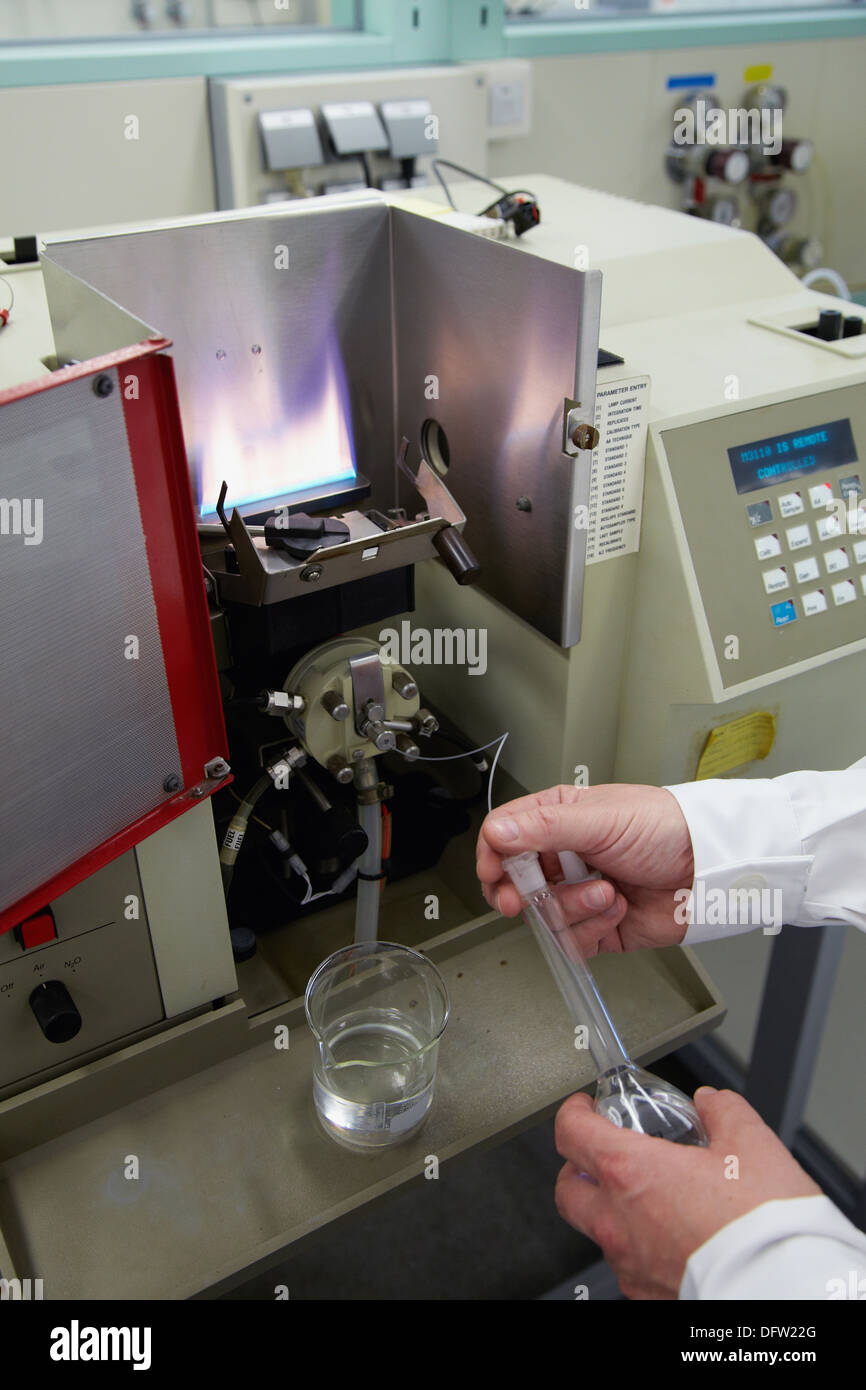 Atomic absorption spectrophotometer, Determination of metals in