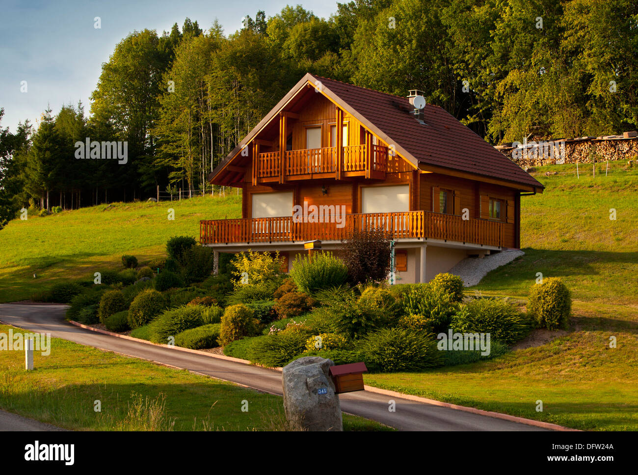A typical french mountain chalet Stock Photo Alamy