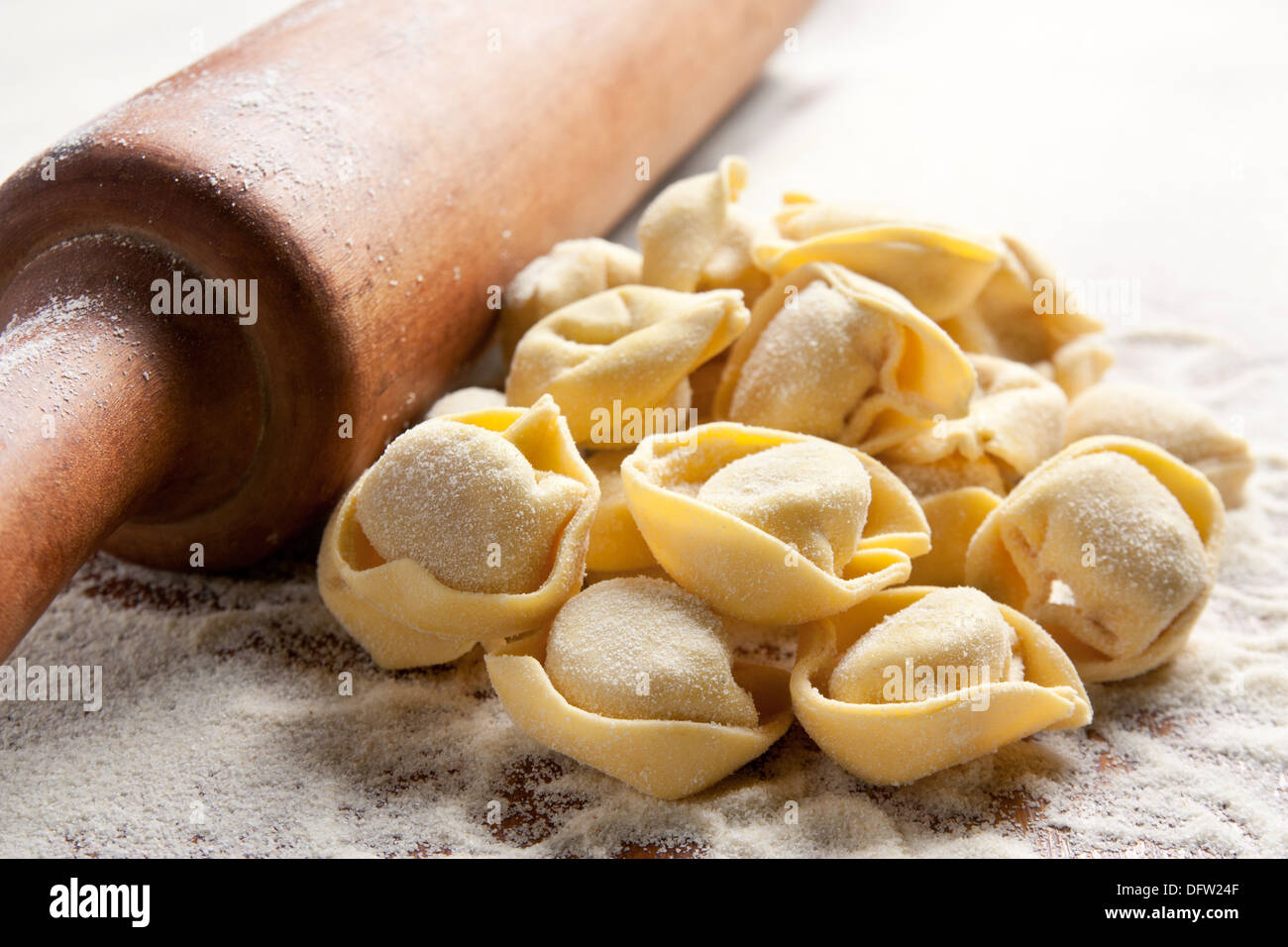 Homemade italian tortellini pasta Stock Photo Alamy