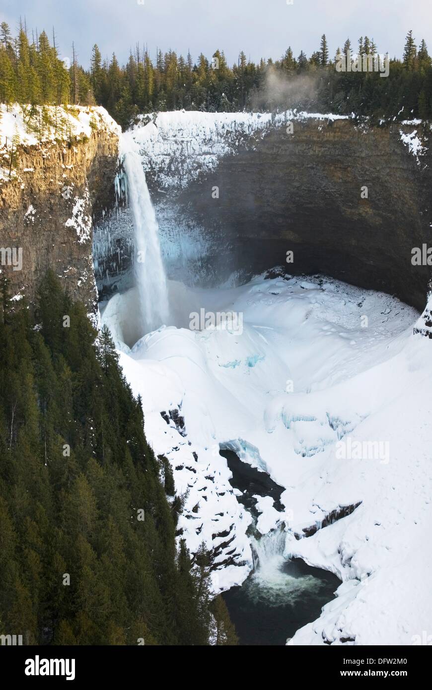 Helmcken Falls in winter, Wells gray Provincial Park British Columbia