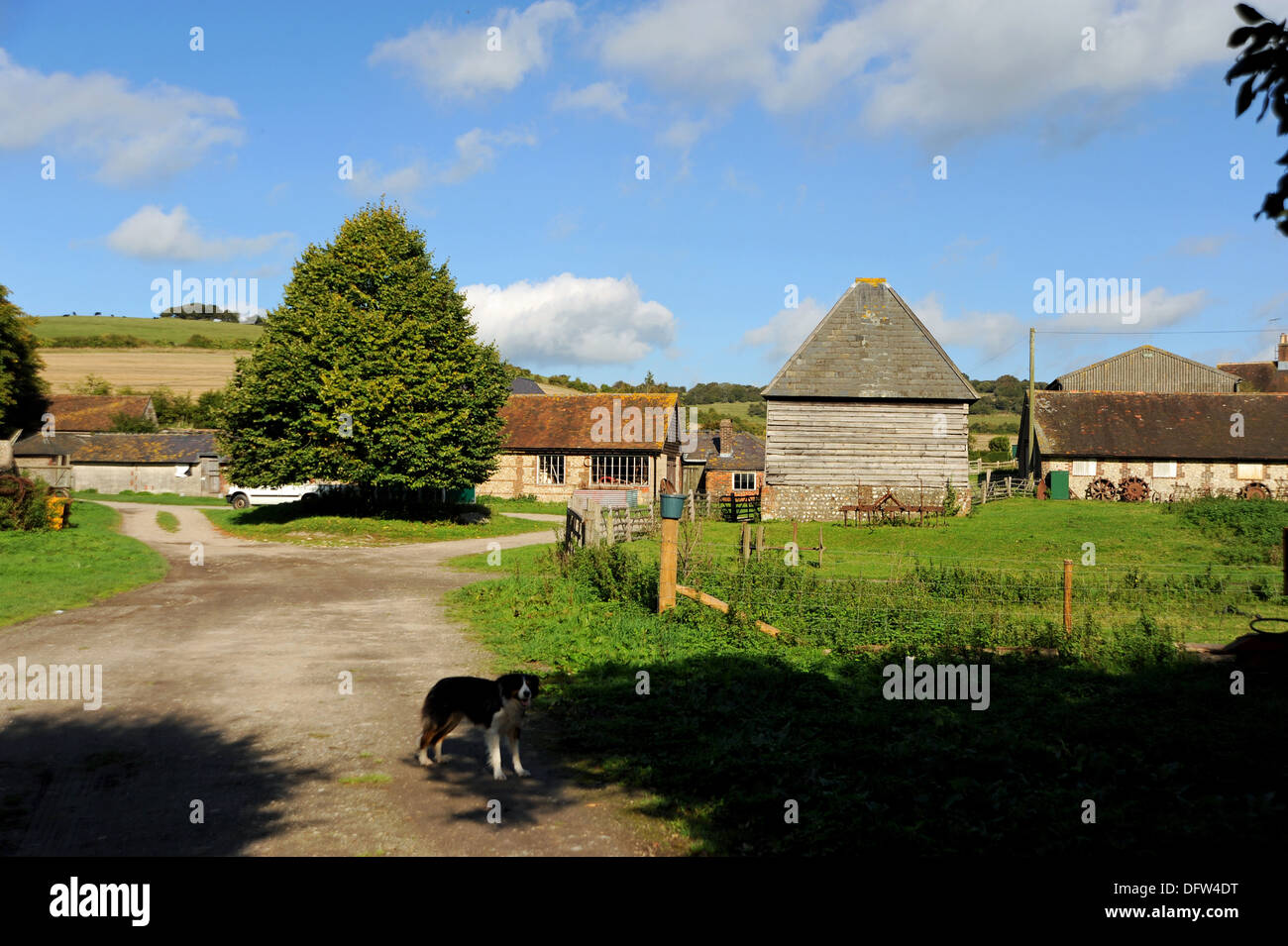 Saddlescombe Farm at Devils Dyke near Brighton UK Stock Photo