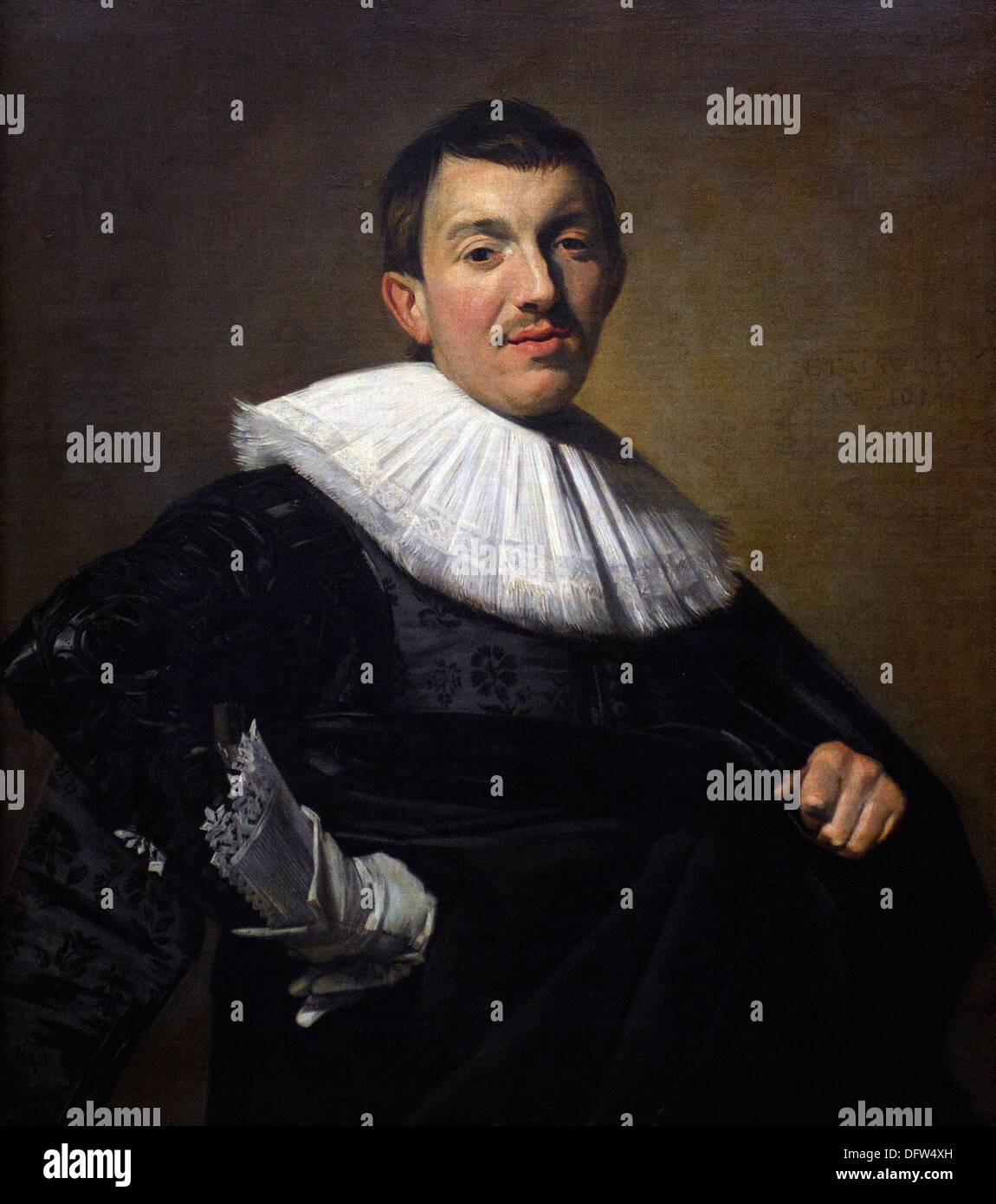 Frans HALS - Portrait of a man - 1634 - Museum of Fine Arts - Budapest, Hungary. Stock Photo
