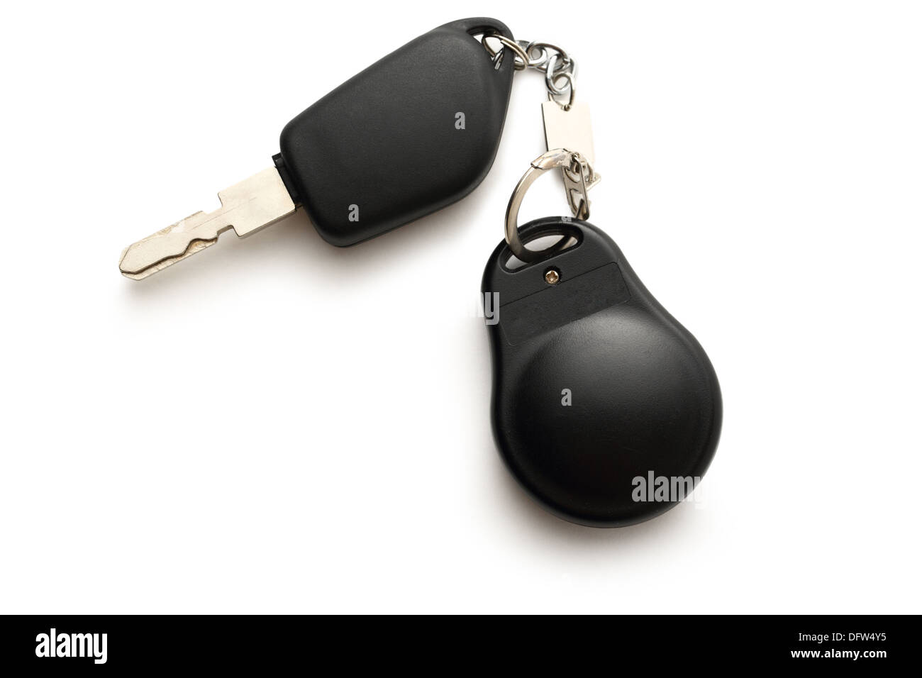 Car remote key on white Stock Photo Alamy