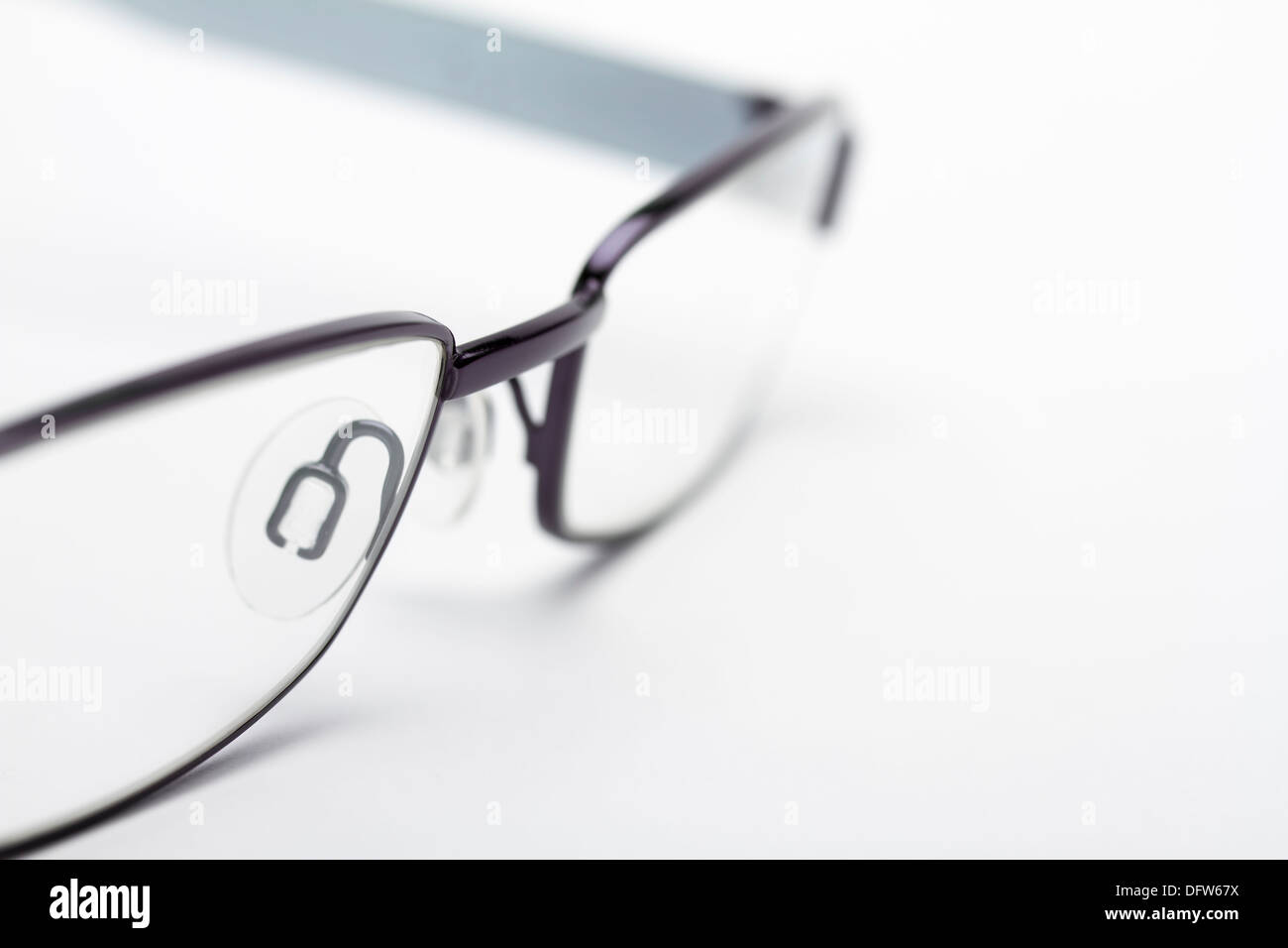 Close up image of eye glasses Stock Photo