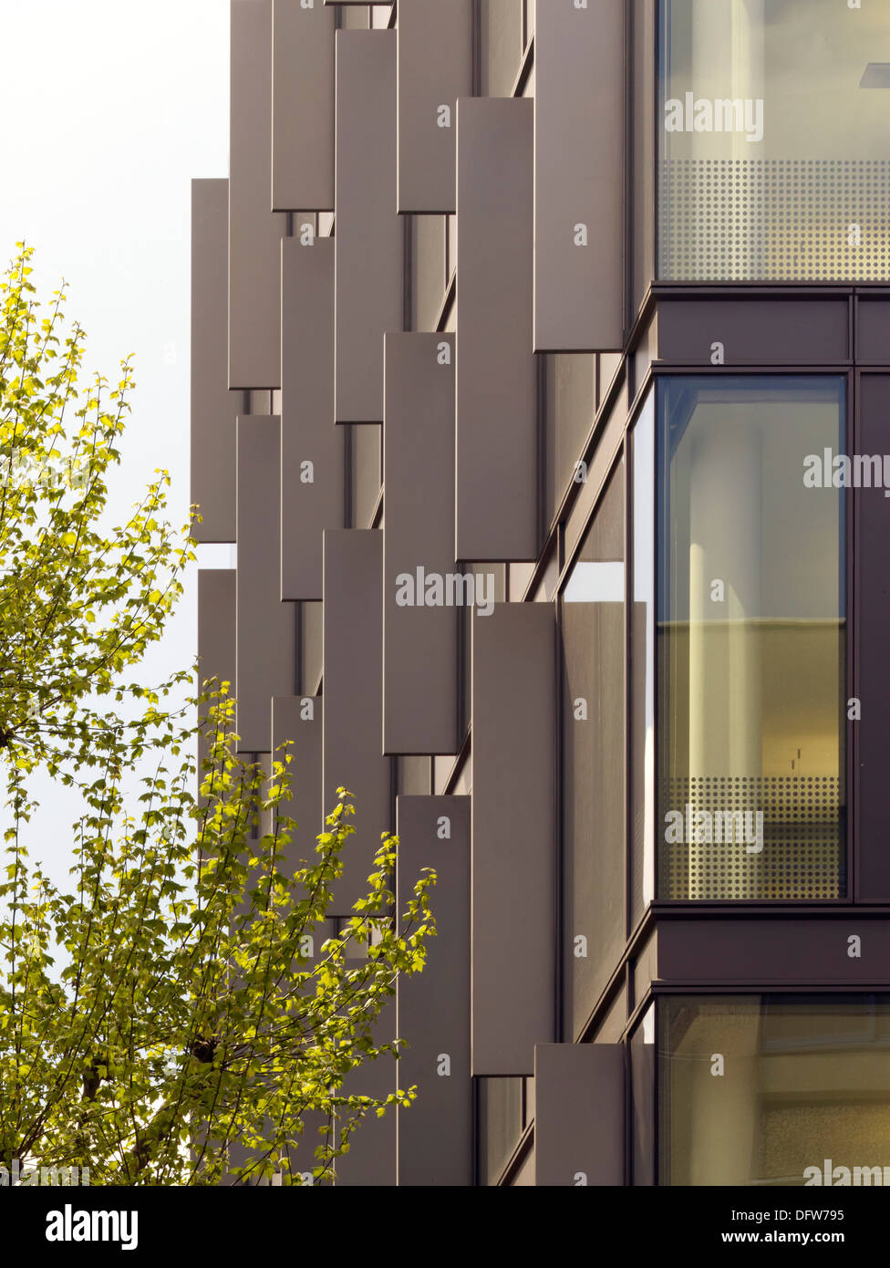 One Valentine Place, London, United Kingdom. Architect: Stiff + Trevillion Architects, 2013. Elevation detail. Stock Photo