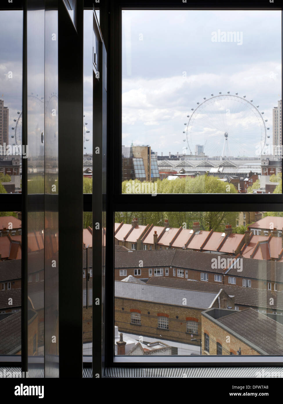 One Valentine Place, London, United Kingdom. Architect: Stiff + Trevillion Architects, 2013. City view. Stock Photo