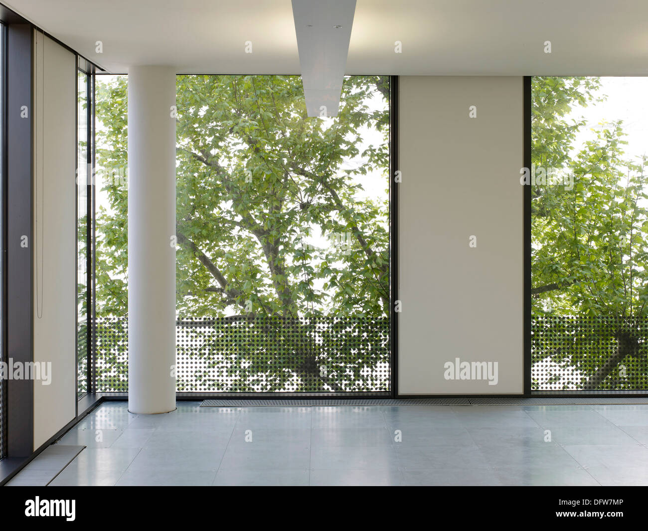 One Valentine Place, London, United Kingdom. Architect: Stiff + Trevillion Architects, 2013. Window and view. Stock Photo