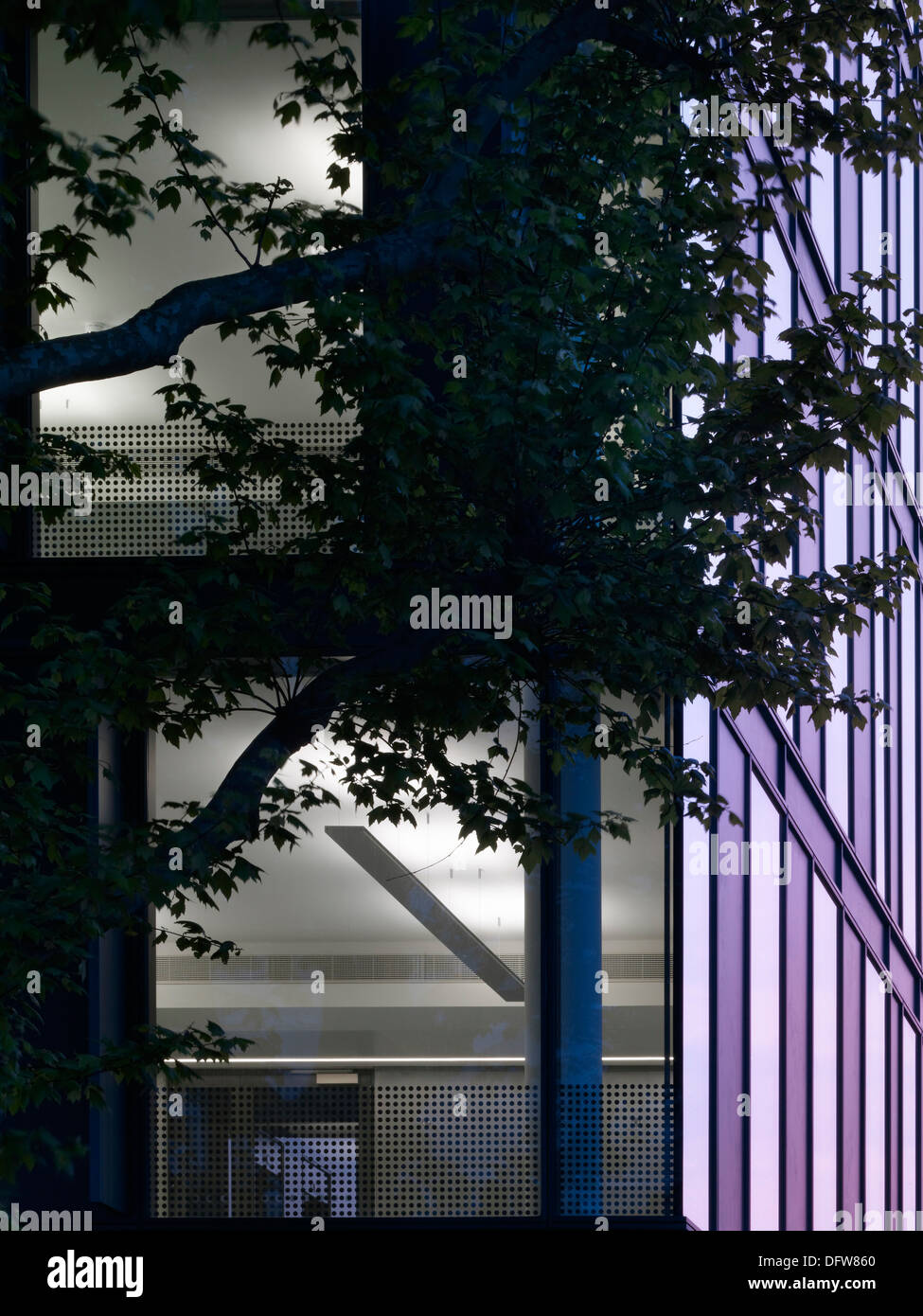 One Valentine Place, London, United Kingdom. Architect: Stiff + Trevillion Architects, 2013. Office interior. Stock Photo