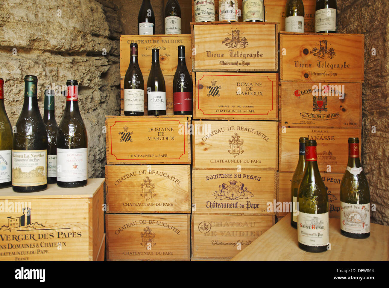 Chateauneuf Du Pape Winery Rhone Wine Region France Stock Photo Alamy