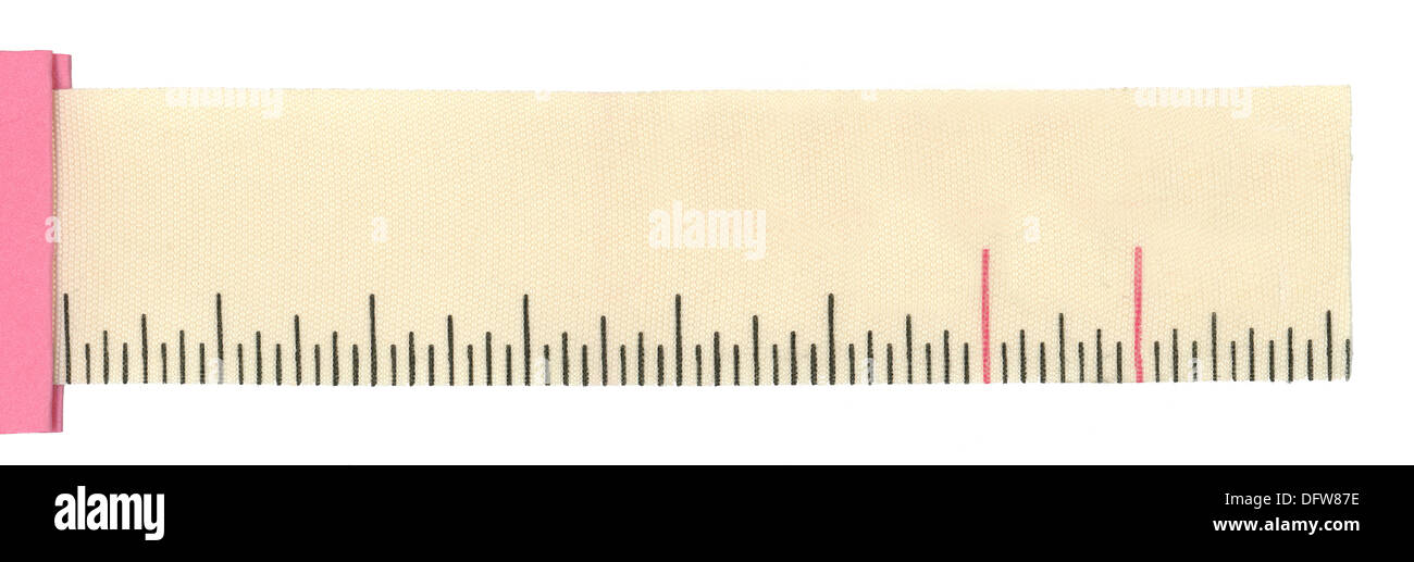 ruler on material, used as a label Stock Photo - Alamy