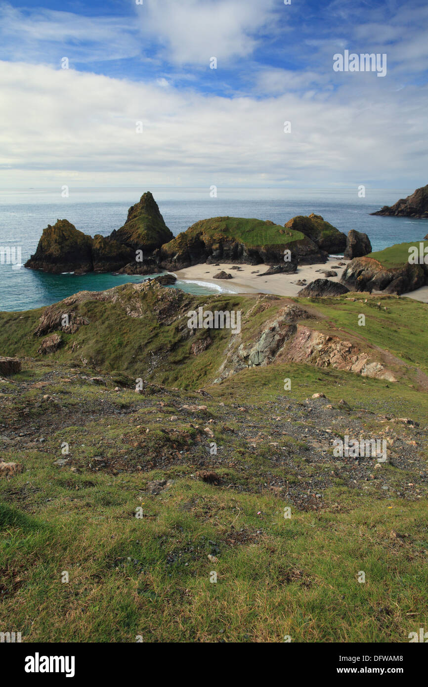 Kynance Cove, The Lizard peninsula, Cornwall, England, UK Stock Photo