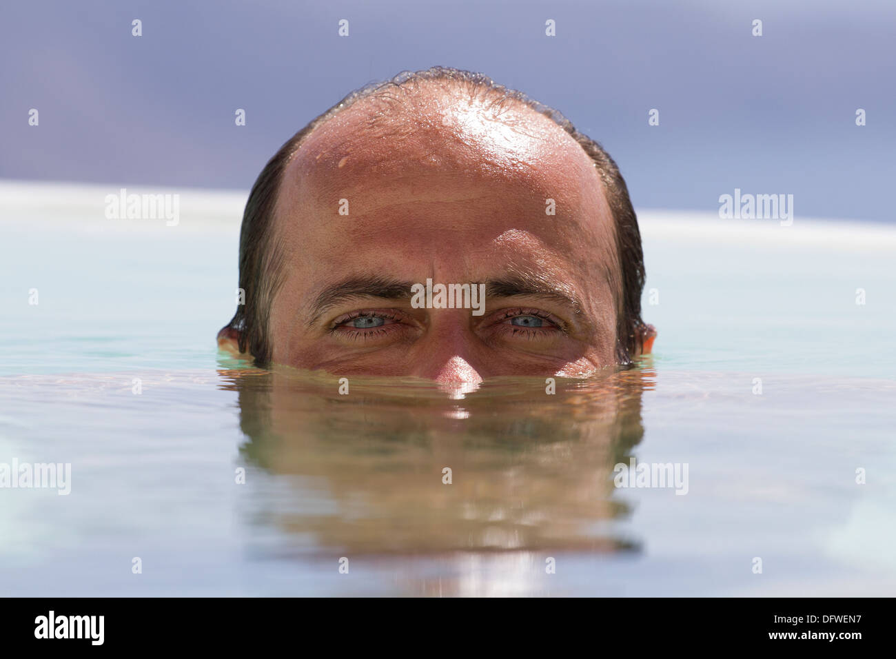 closeup in the pool Stock Photo