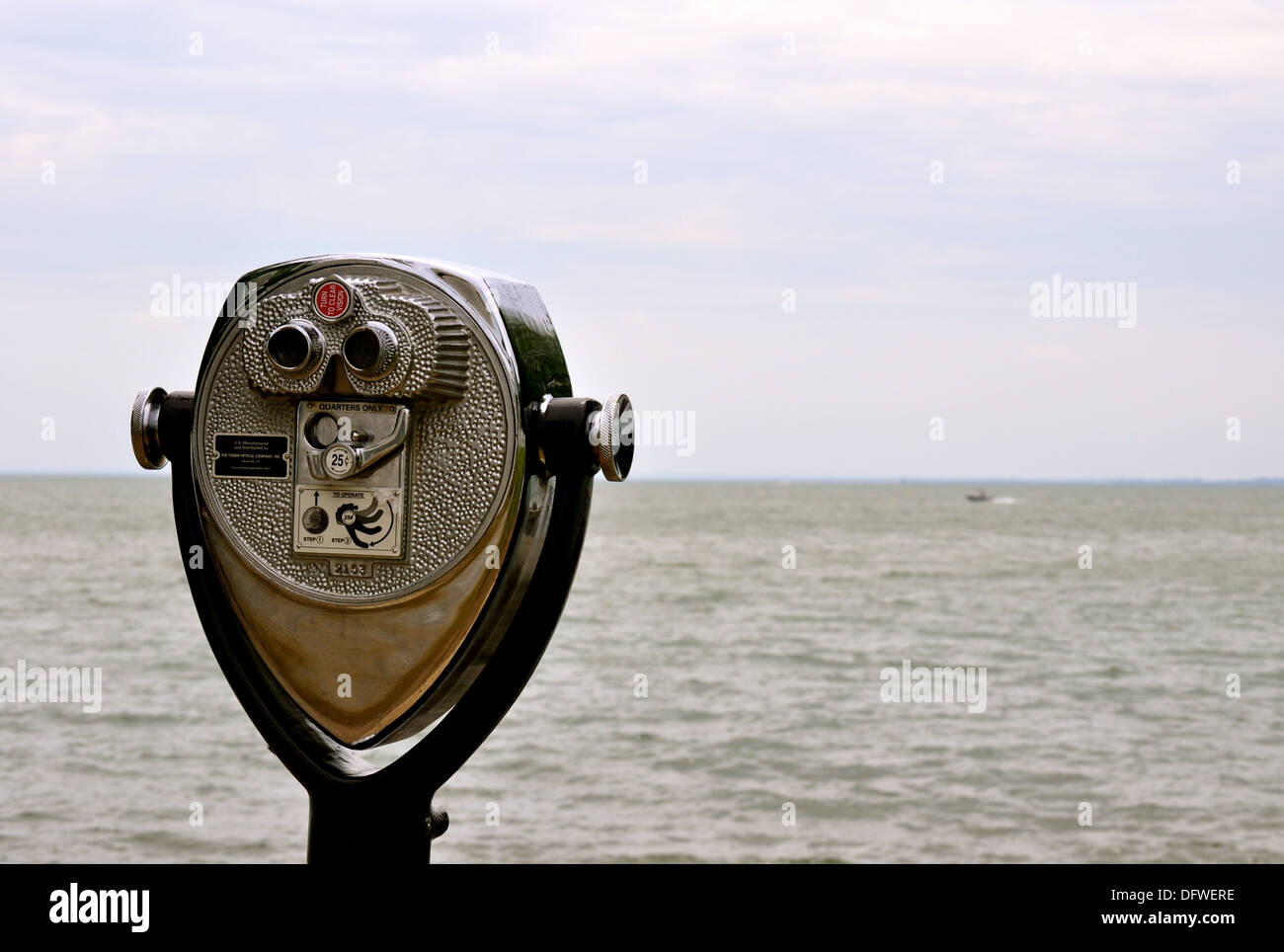 View Finder Over Lake Erie Stock Photo