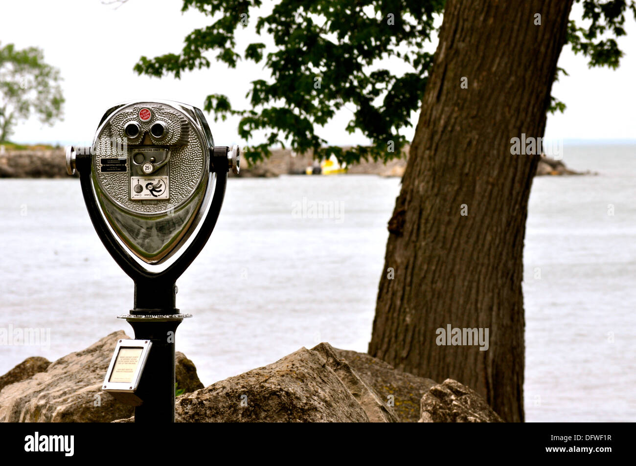 View Finder on Lake Erie Stock Photo