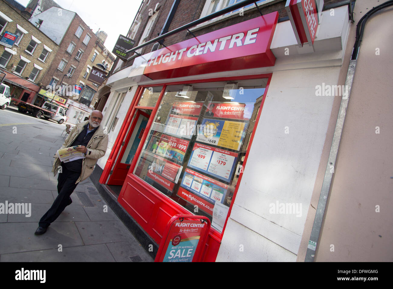 Flight centre travel agents London Stock Photo Alamy