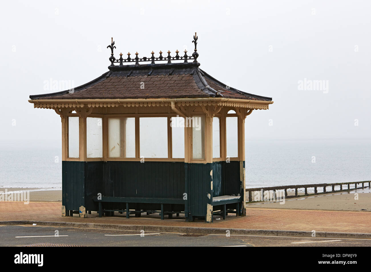 Victorian seaside shelter hi-res stock 