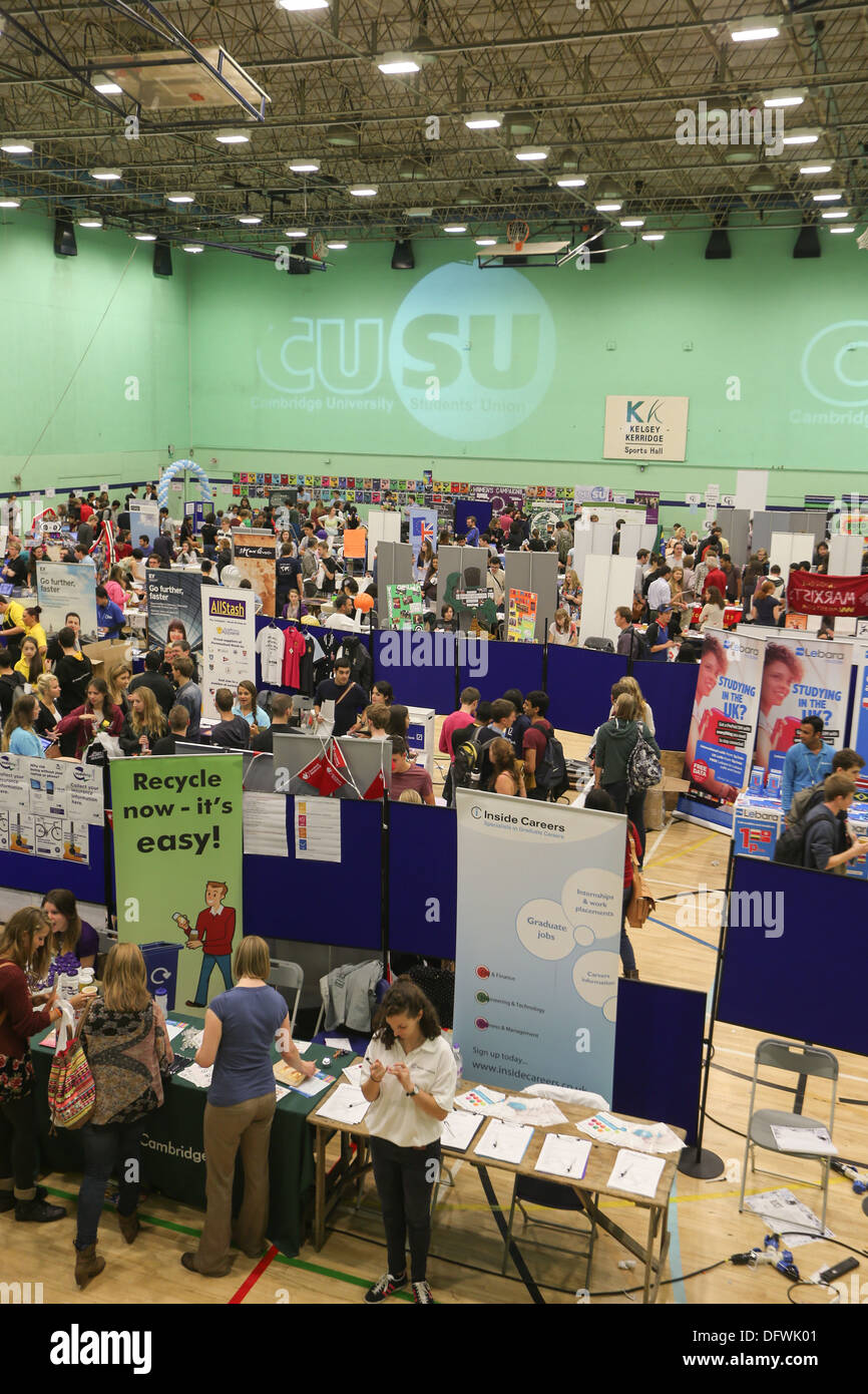 CAMBRIDGE UNIVERSITY STUDENTS FRESHERS FAIR 2013 Stock Photo Alamy