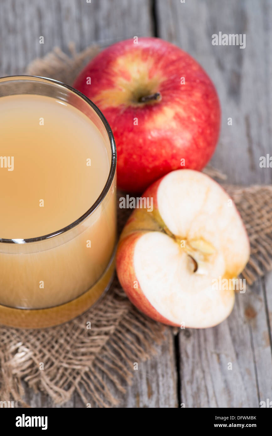 Glass with fresh Apple Juice and fruits Stock Photo Alamy
