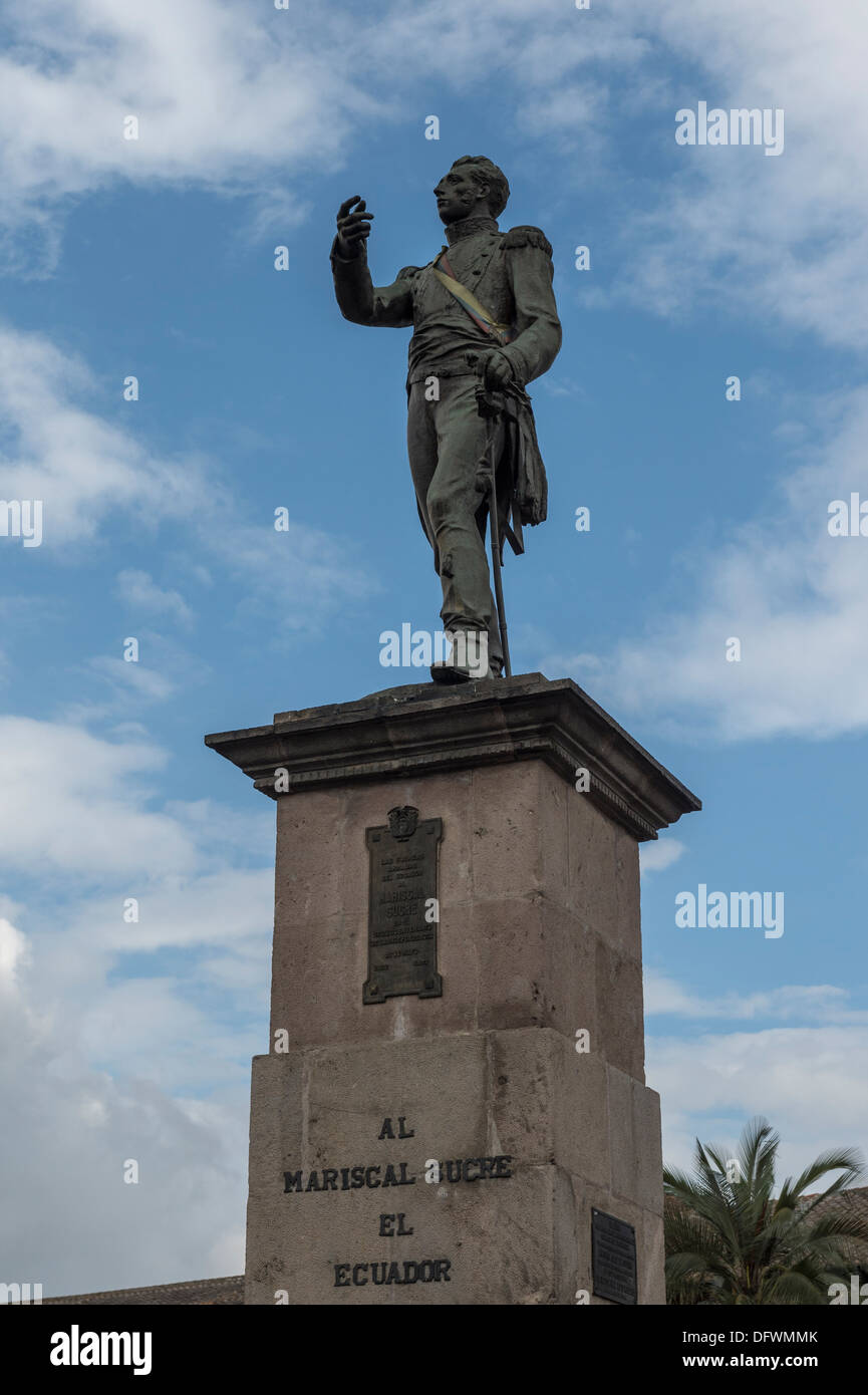 Army General Antonio Jose de Sucre Statue, Quito, Pichincha Province, Ecuador Stock Photo