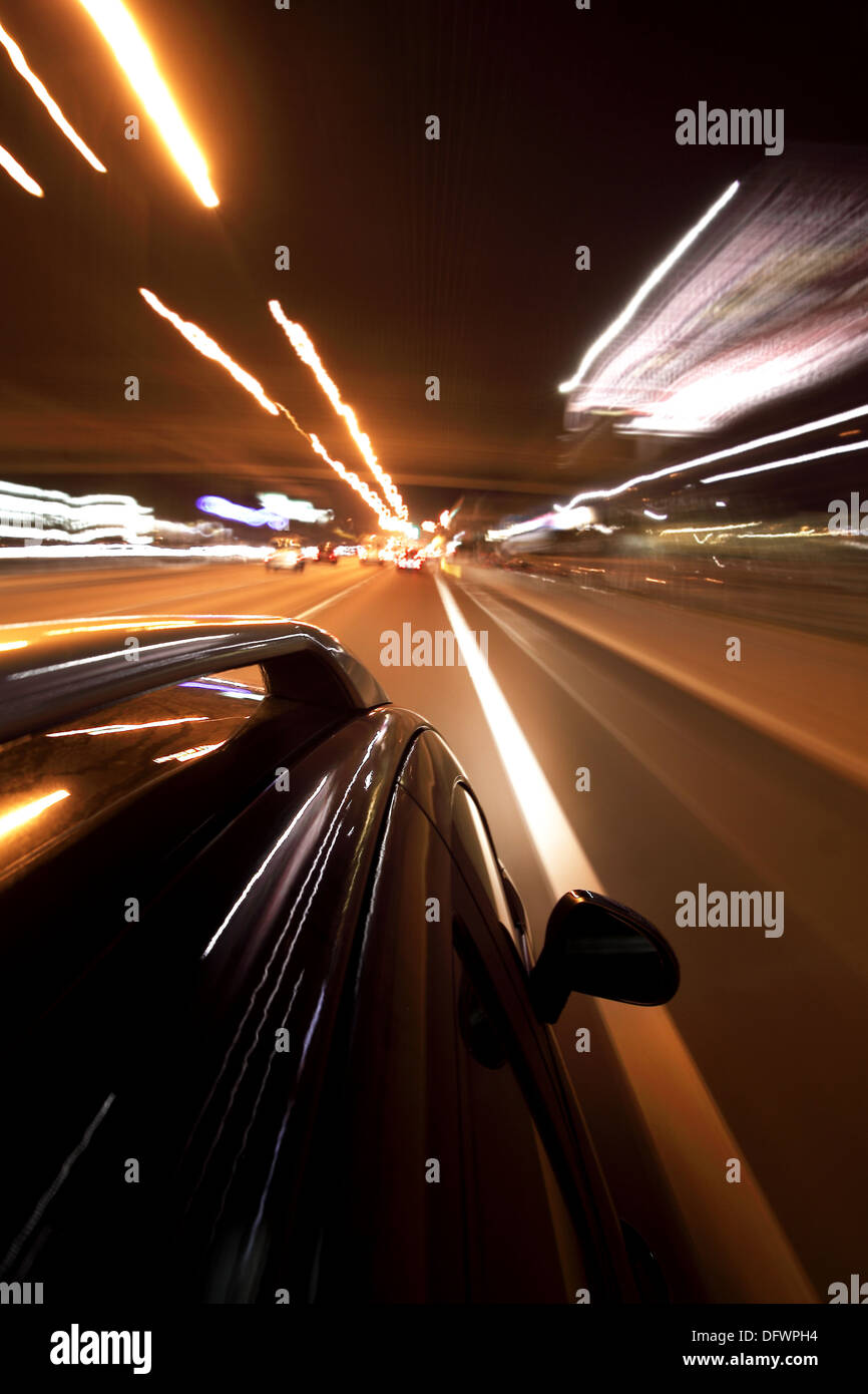 Night Ride By Car Stock Photo Alamy Night Ride By Car Stock Photo Alamy